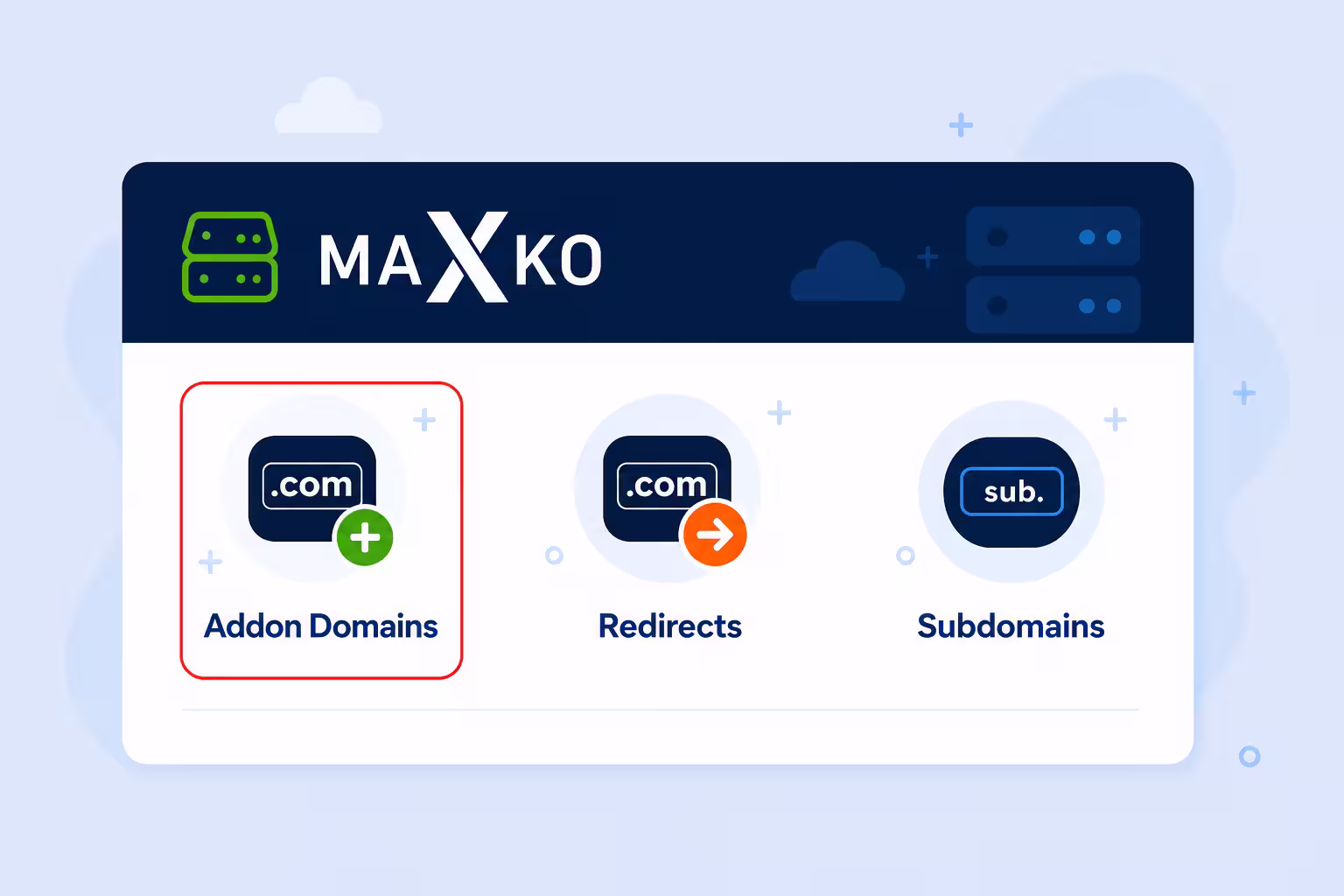 ADD ADDON DOMAN AND CONFIGURE ON DOMAIN PROVIDER
