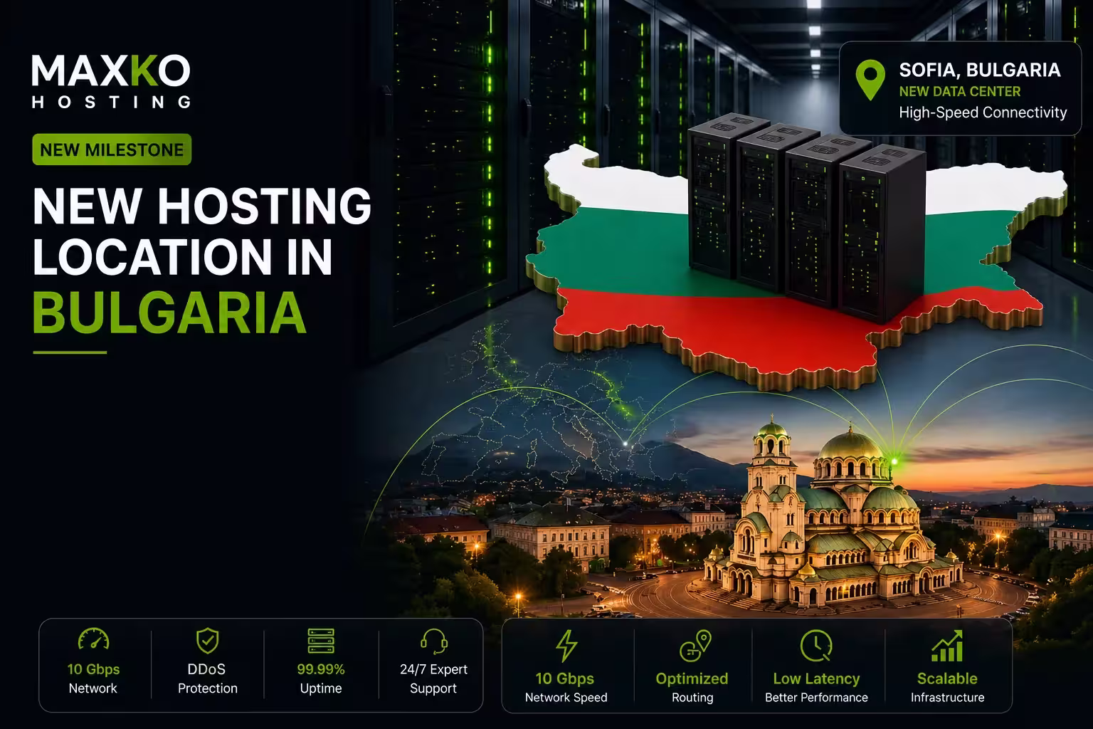 NEW HOSTING LOCATION IN BULGARIA