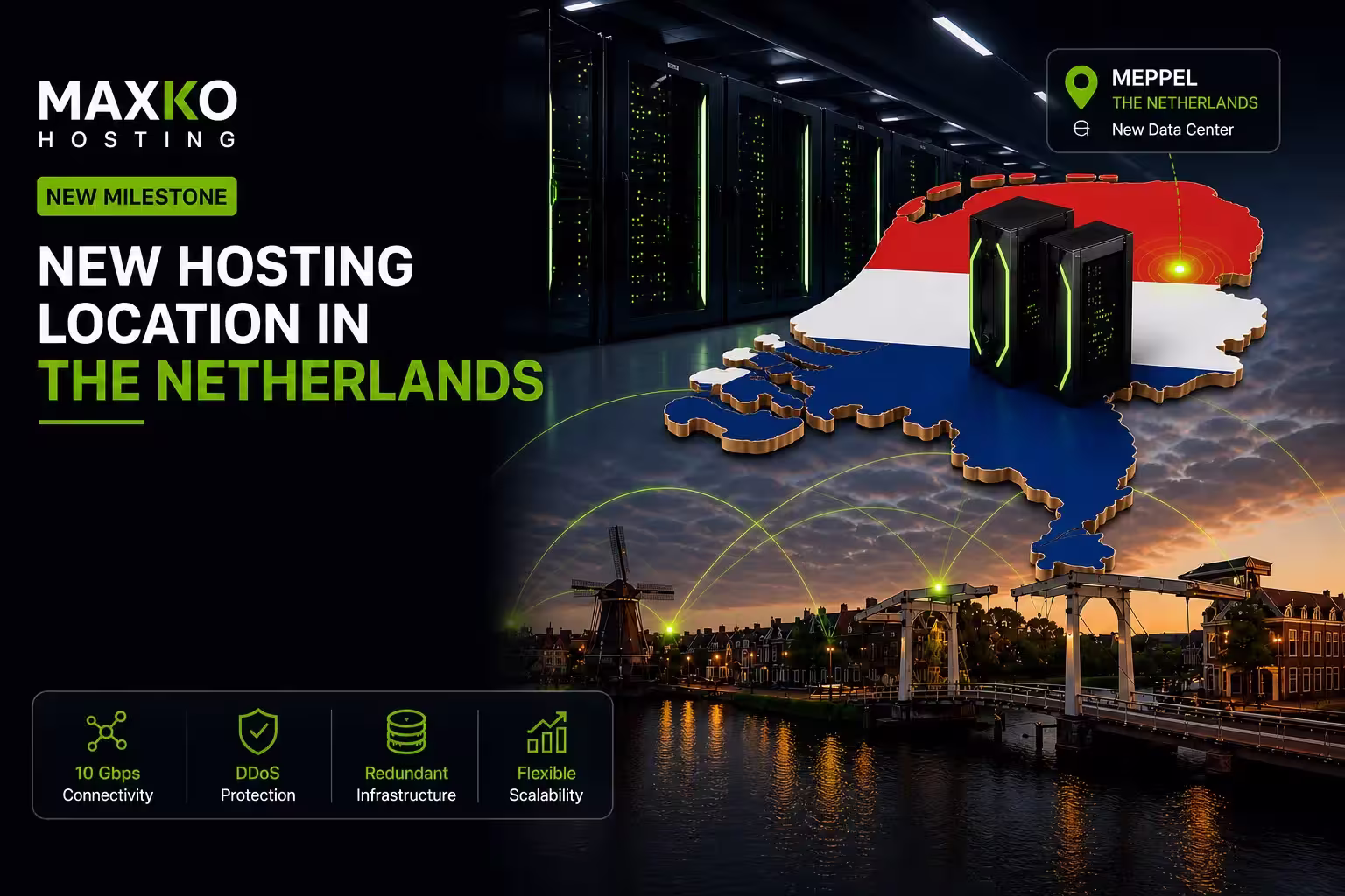 NEW HOSTING LOCATION IN the Netherlands